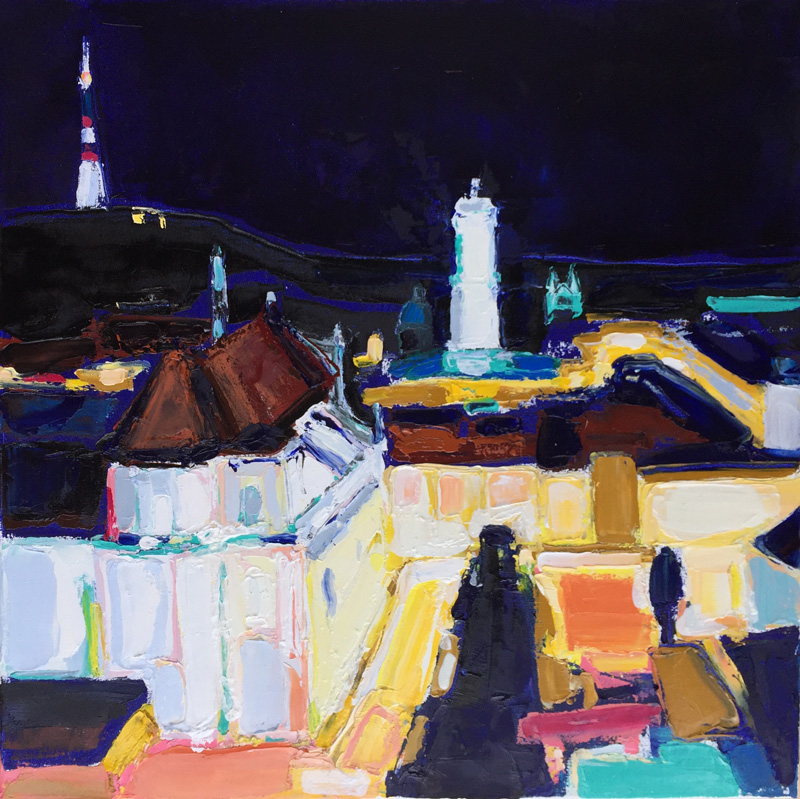 Lviv. 50x50 cm, oil on canvas, 2020.