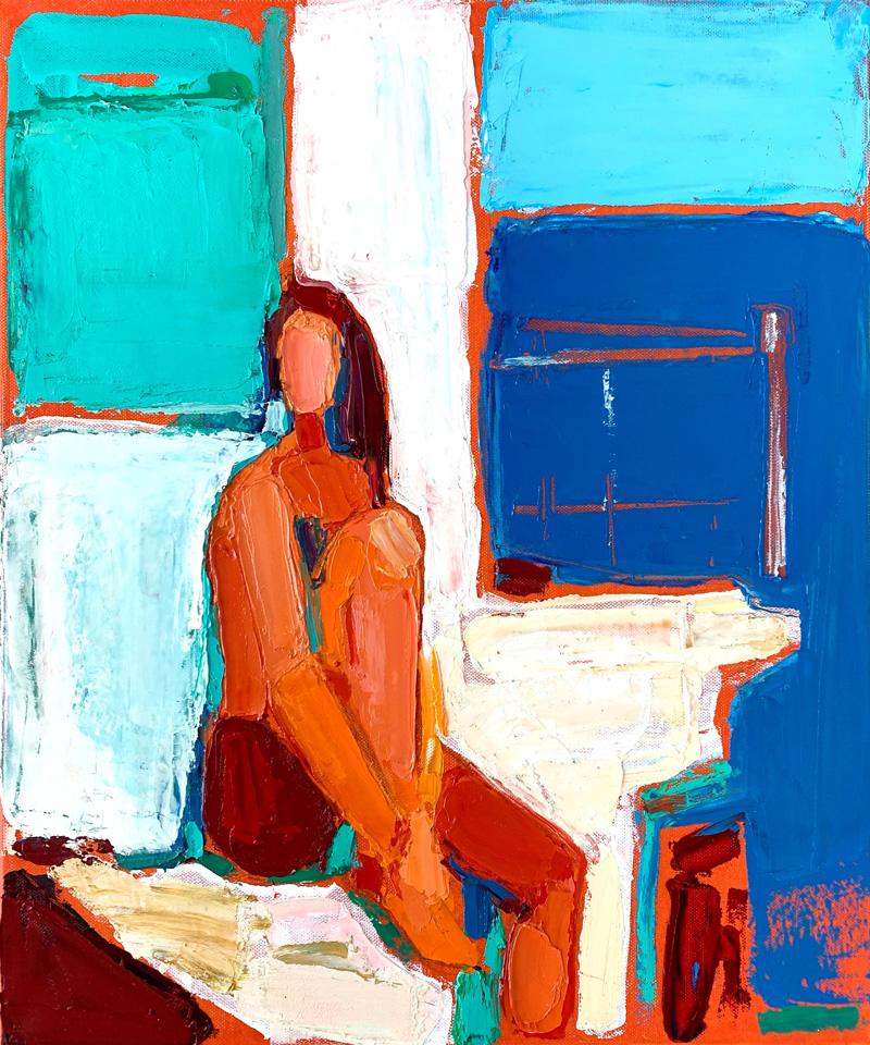 55x46 cm, oil on canvas, 2022. SOLD.