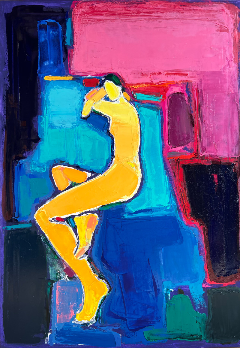 100x70 cm, oil on canvas, texture paste, 2022.