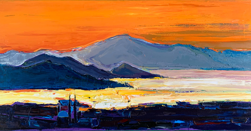 Турецькі мотиви. 50x100 cm, олія, полотно, 2022.