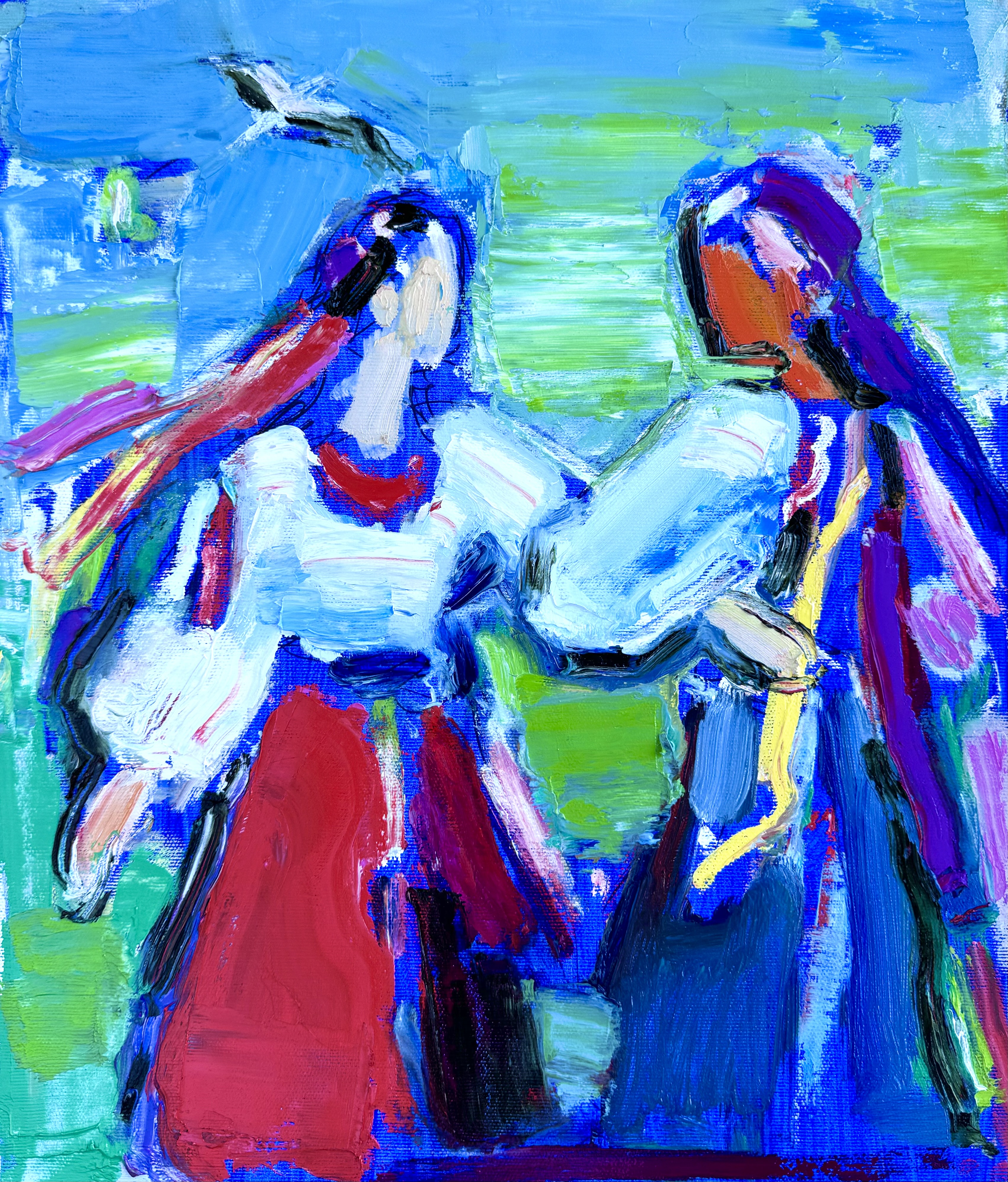 Dance 40x35 cm, oil on canvas, 2024. SOLD