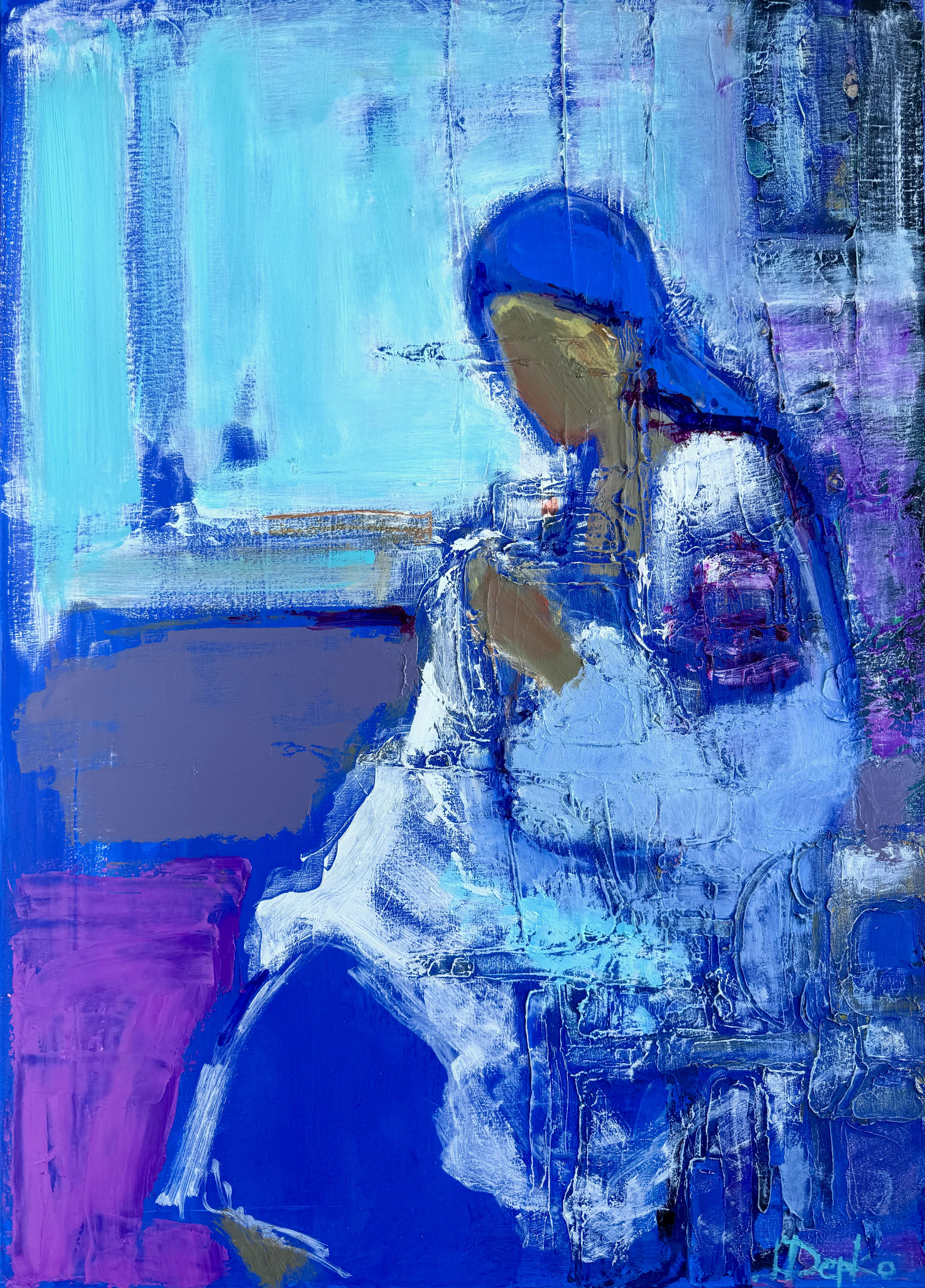 Embroideress 70x46 cm, oil on canvas, 2024. 400$