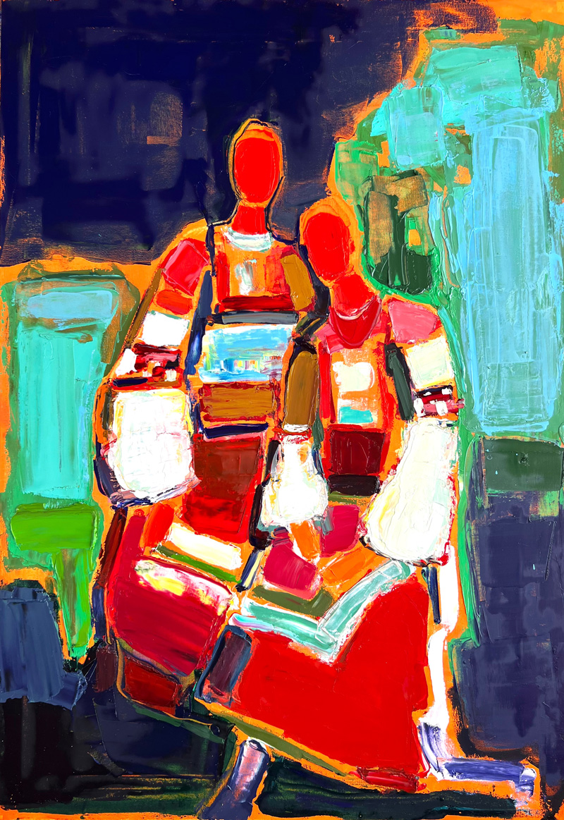 Ukrainians. III 100x70 cm, oil on canvas, 2022.