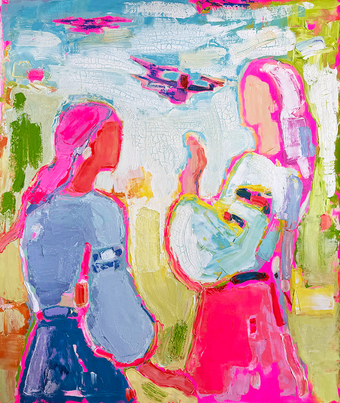 Fly, bird! 115x95 cm oil on canvas 2024. SOLD